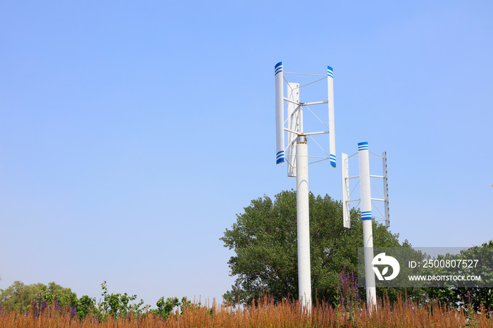 Vertical axis wind turbine in Inner Mongolia, China