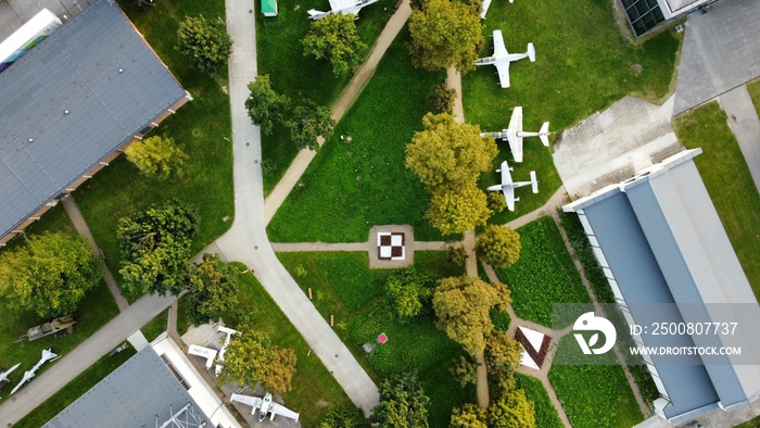 aviation museum from a bird’s eye view