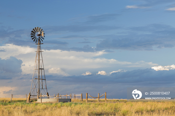 windmill in Colorado prairie