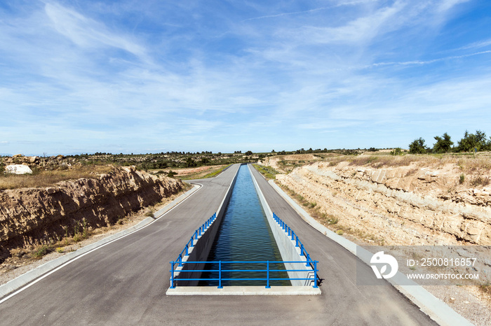 Irrigation Canal in a Sunny Day