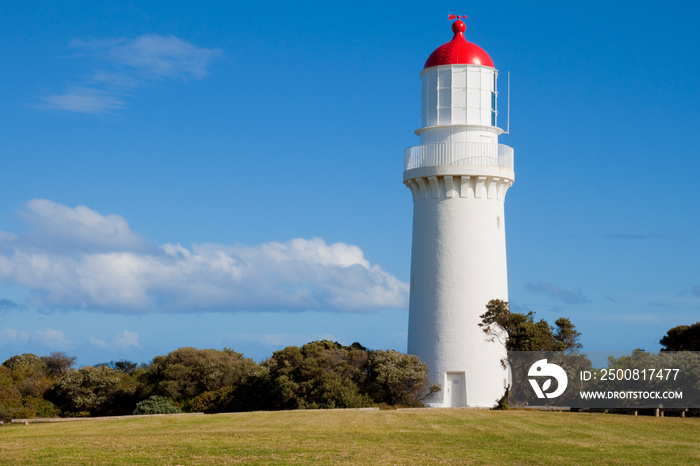 Historic Cape Schanck light house at the tip of the Mornington Peninsular near Melbourne.