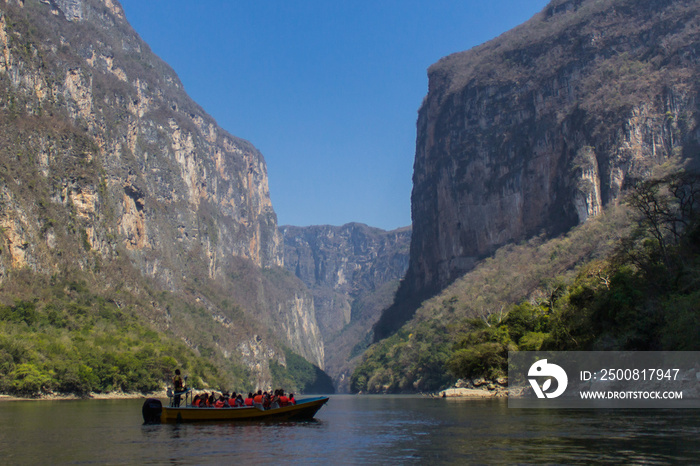 River between mountains - cañon del sumidero