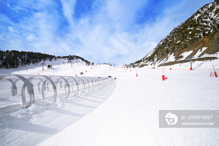 Arinsal ski resort in Andorra Pyrenees