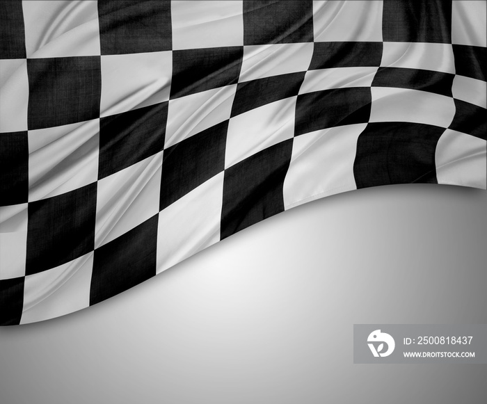 Checkered flag on grey