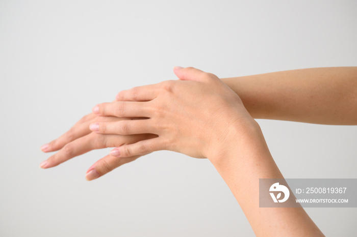 Image of hands that could be used for rough and dry winter hands.