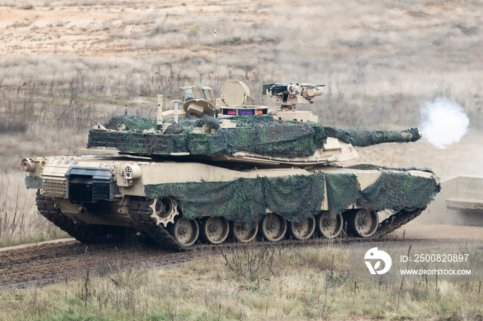 U.S. Marines M1A1 Abrams Main Battle Tank in Action