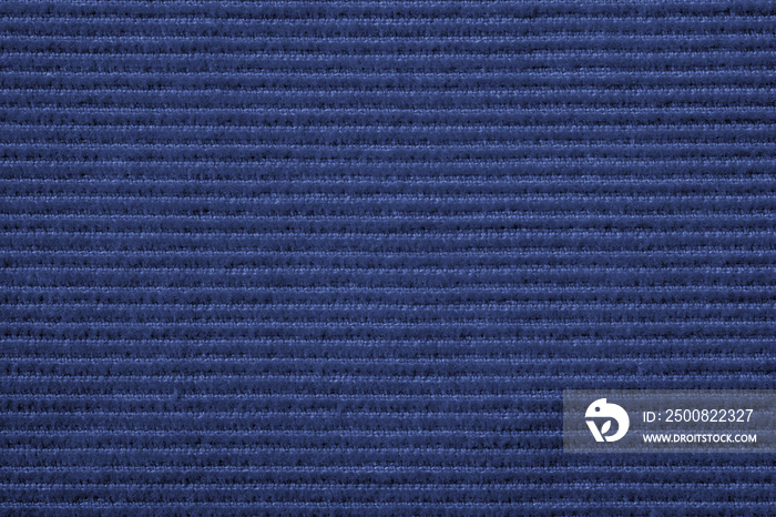 Corduroy fabric of dark blue