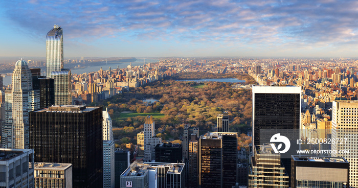 Central Park aerial view, Manhattan, New York