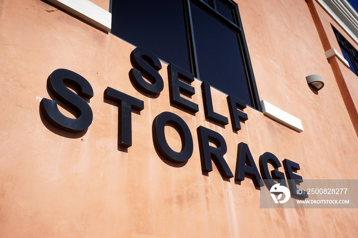 self storage sign on building