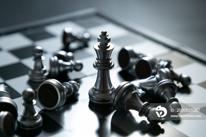 Chess board game concept of business ideas. Leader and teamwork concept for success.