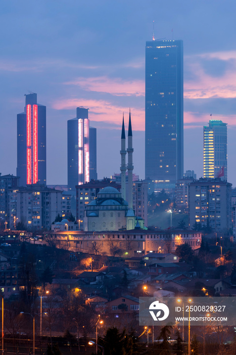 Mosque and 4.Levent Business Skyscrapers