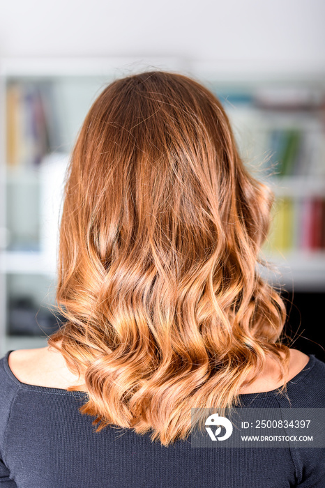 Honey Balayage Hair On Young Woman