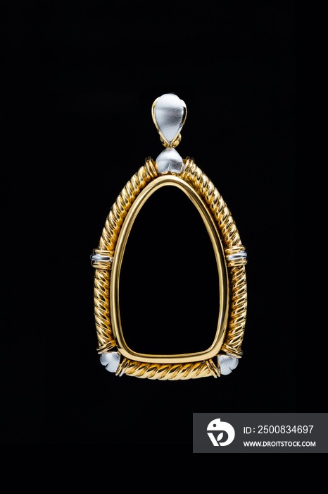 gold locket frame pendant