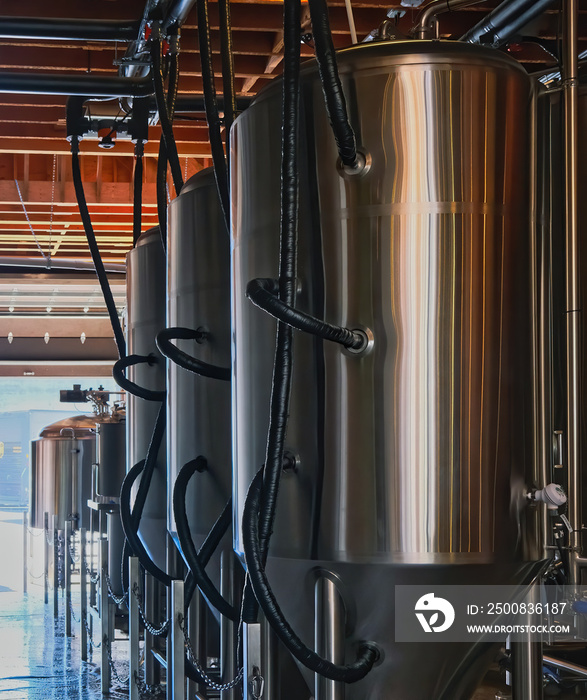 Beer Tanks in Brewery