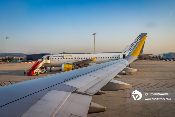 Vueling airplane model Airbus A320.