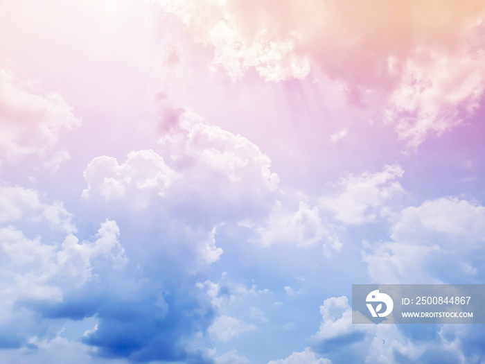 sky and clouds background with pastel colors