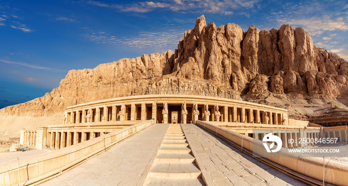 Hatshepsut’s Temple and the cliffs in the rocks, Luxor, Egypt