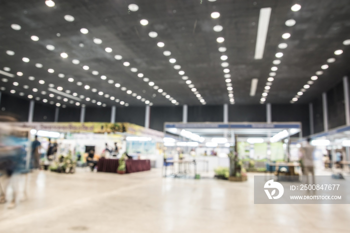 Exhibition Hall blurred background people walking with motion bl