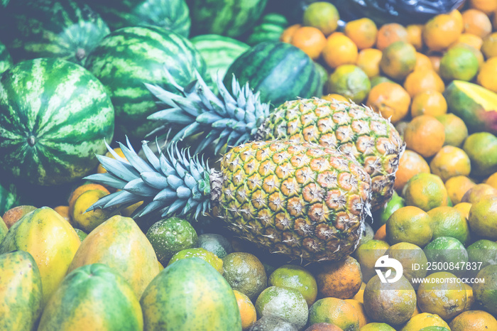 Fruits and vegetables.Farmer’s Market. San Jose, Costa Rica, tropical paradise.