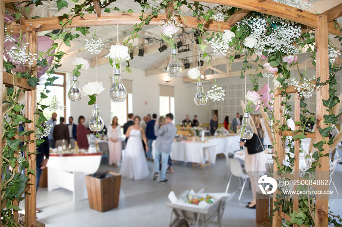 Beautiful Wedding decor. Festive table decor. Bouquet from spring flowers. flower composition