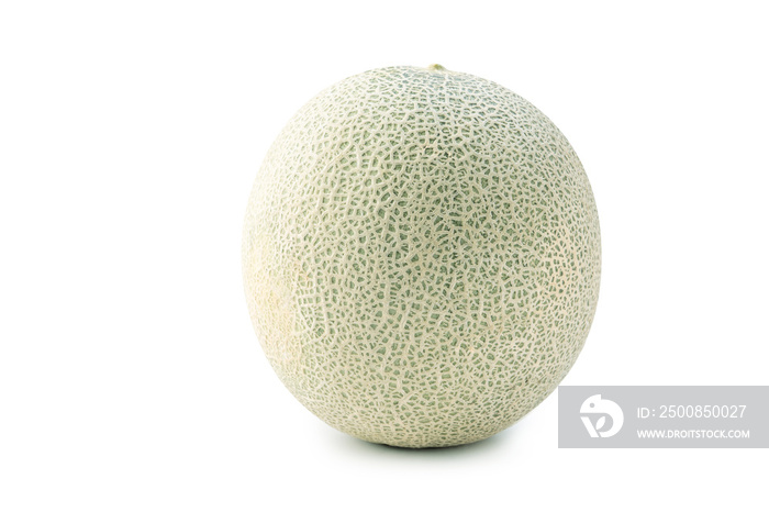 Close up, clipping path, cut out, beautiful rock cantaloup melon isolated on white background