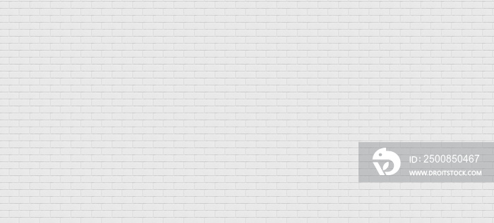 white seamless panoramic brick wall pattern for background