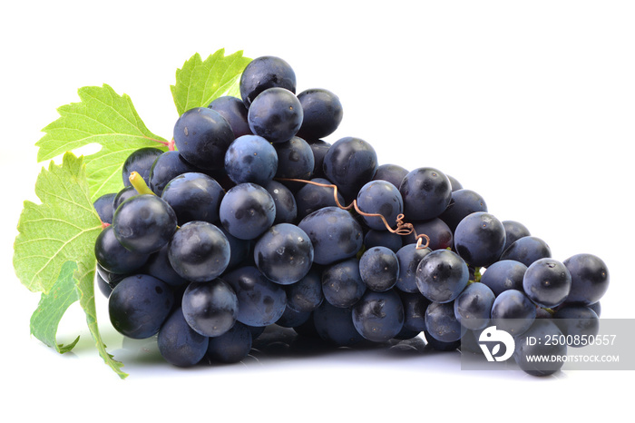 Grapes on a white background