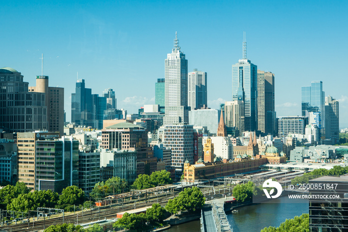 Melbourne Skyline  Towards Flinders St