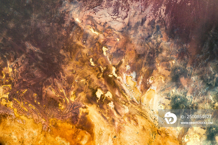 Salt lake from above in Western Australia