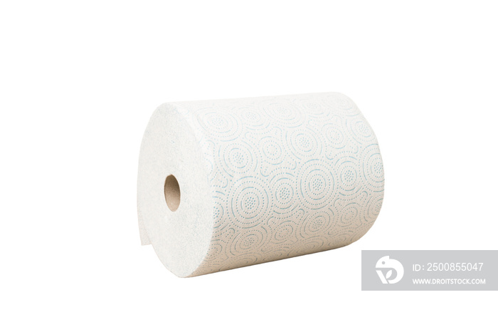 Toilet paper isolated on white background.