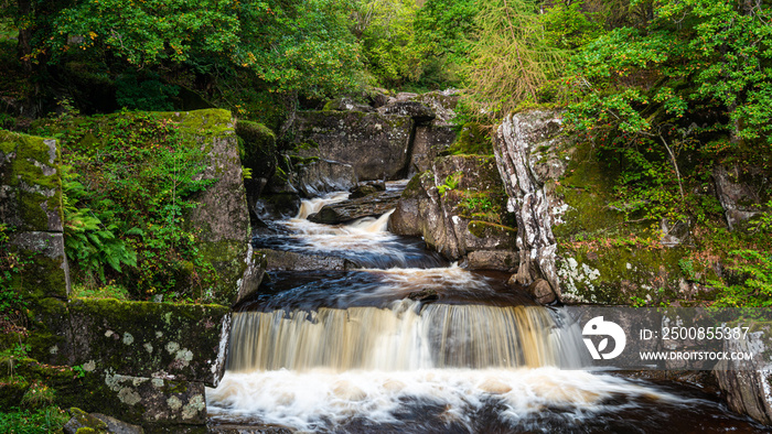 The upper falls at Bracklinn near Callander in the Scottish Highlands