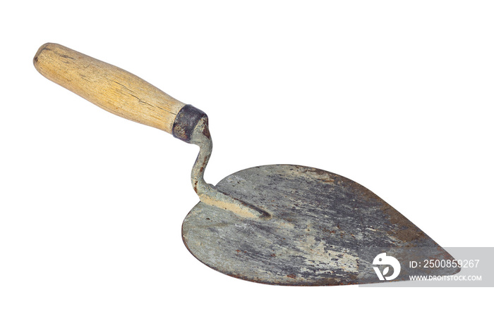 construction trowel, cement   trowel isolated from background