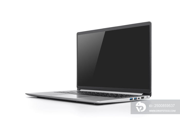 Laptop isolated on white background.