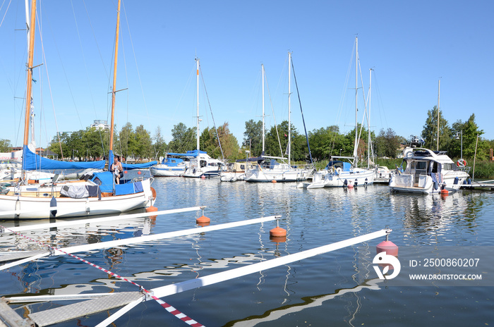 Hafen in Nyköping, Schweden