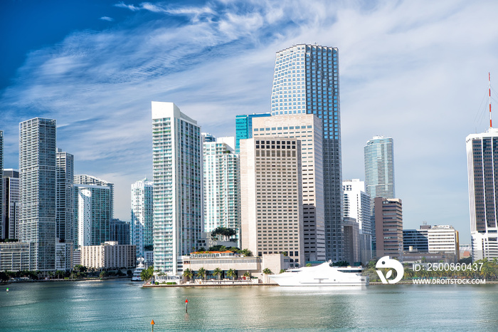 Miami skyline skyscraper