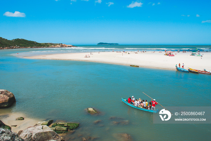 Scenic view of Guarda do Embaú beach in Santa Catarina, Brazil