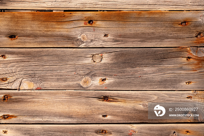 Wooden floors of an old fishing boat