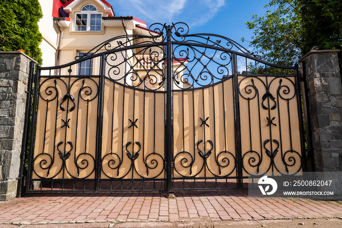 forged metal gates with patterns for a car