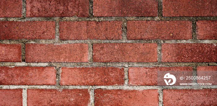 Brick wall with red brick, red brick background