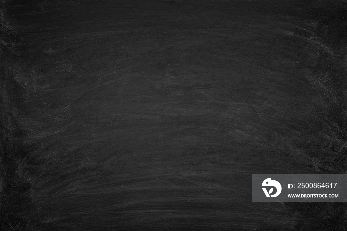 Working place on empty rubbed out on blackboard chalkboard texture background for classroom or wallpaper, add text message.