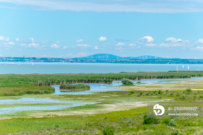 neusiedlersee lake on the border between Austria and Hungary