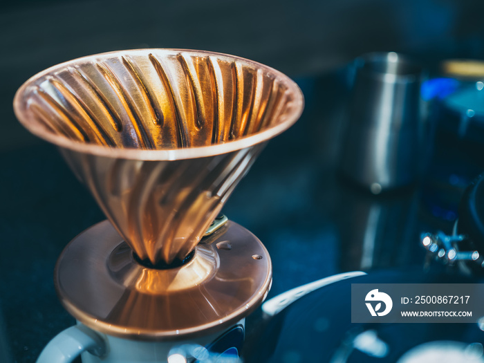 Vintage copper coffee dripper