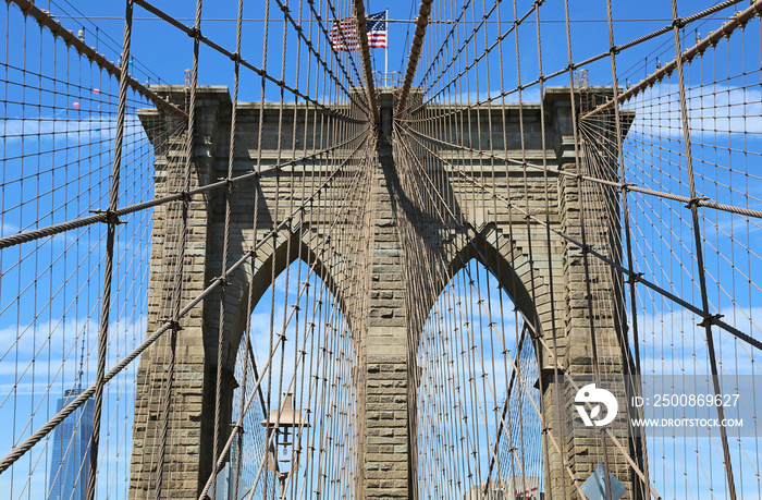 In the net of cable - Brooklyn Bridge, New York