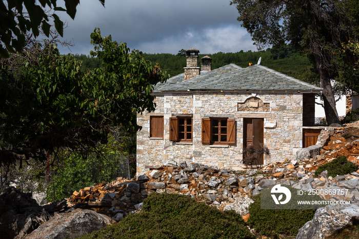 Oldest village in Thassos island Greece Kastro