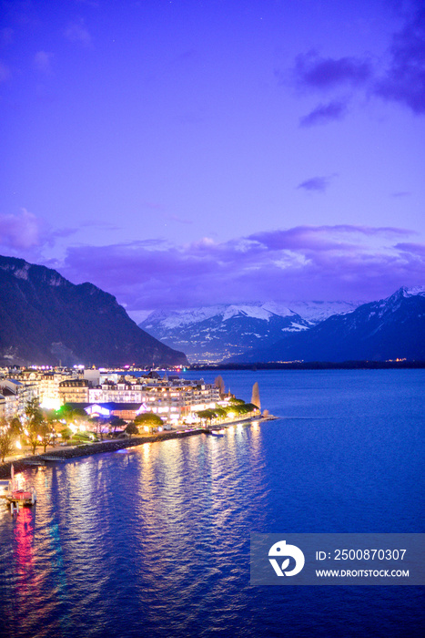 Panoramaansicht Montreux-Schweiz