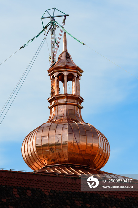 Castle Ennsegg in the city of Enns, upper Austria with a new restored tower