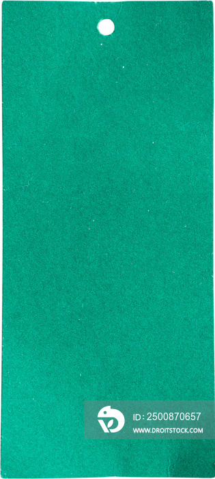 Blank green price tag label isolated