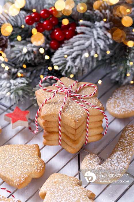 Christmas shortbread or gingerbread cookies