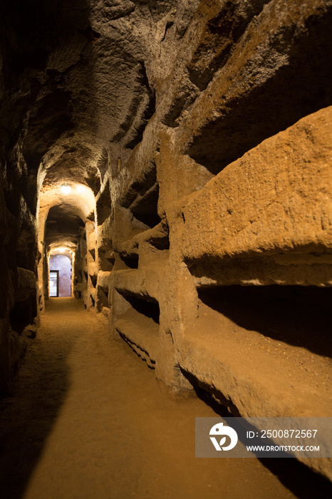 St. Callixtus Catacombs In Rome, Italy