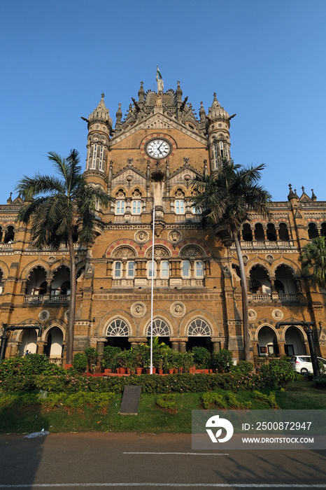 Victoria Station (Chatrapati Shivaji terminal) in Mumbai, India